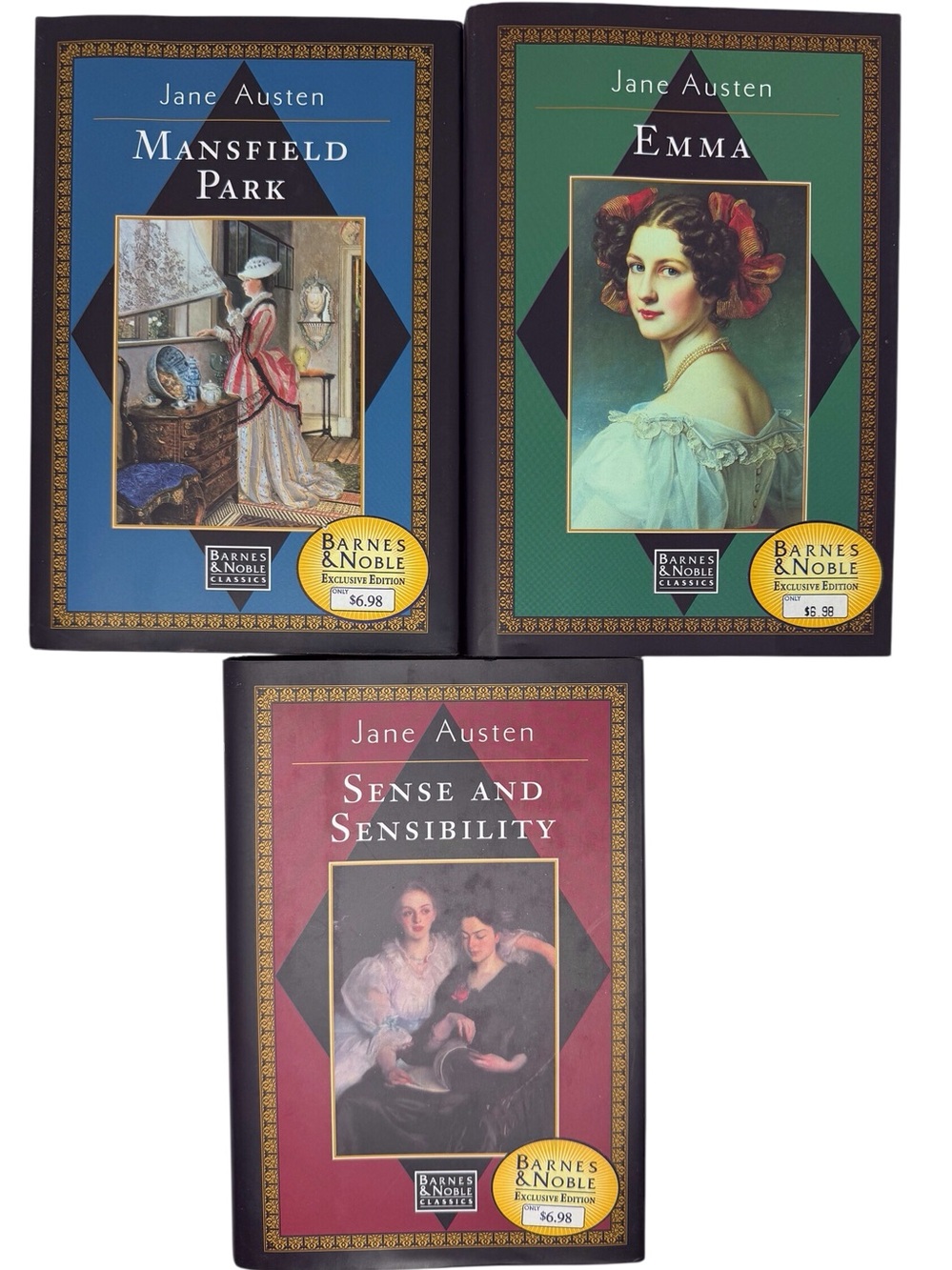 3 Jane Austen Barnes & Noble Editions Emma/Sense & Sensibility/Mansfield Park